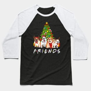 Christmas Tree Bulldogs Baseball T-Shirt